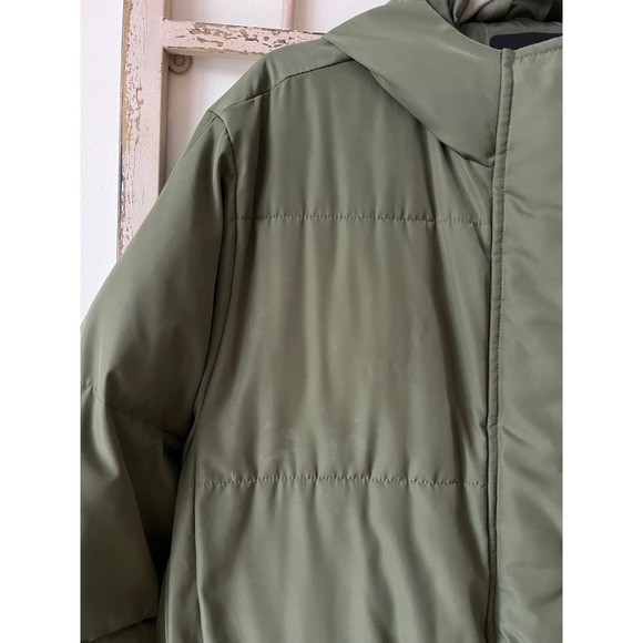 Everlane ReNew Long Puffer Coat Kalamata Green Size Large - Picture 5 of 12